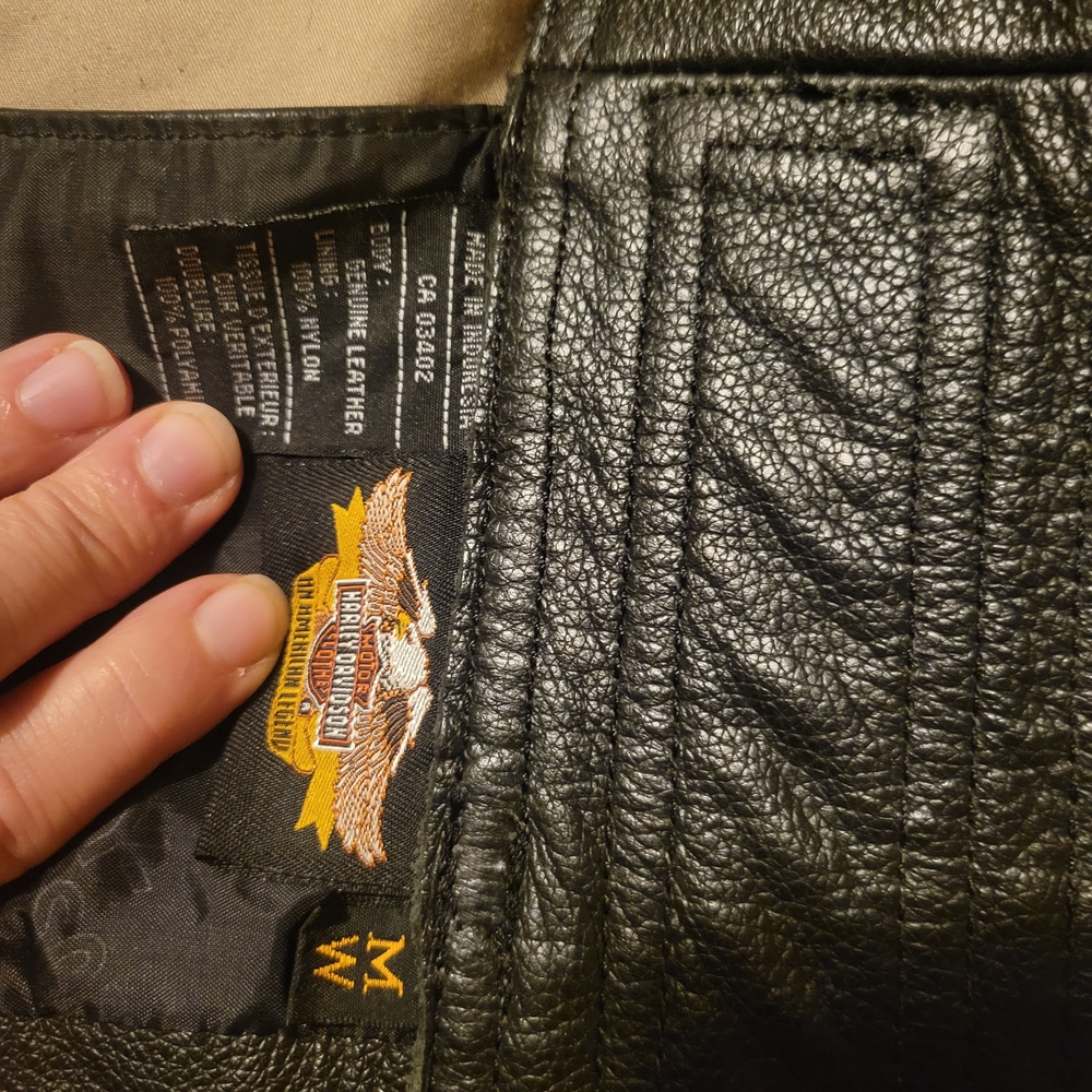 Harley-Davidson Black Leather Chaps Women's